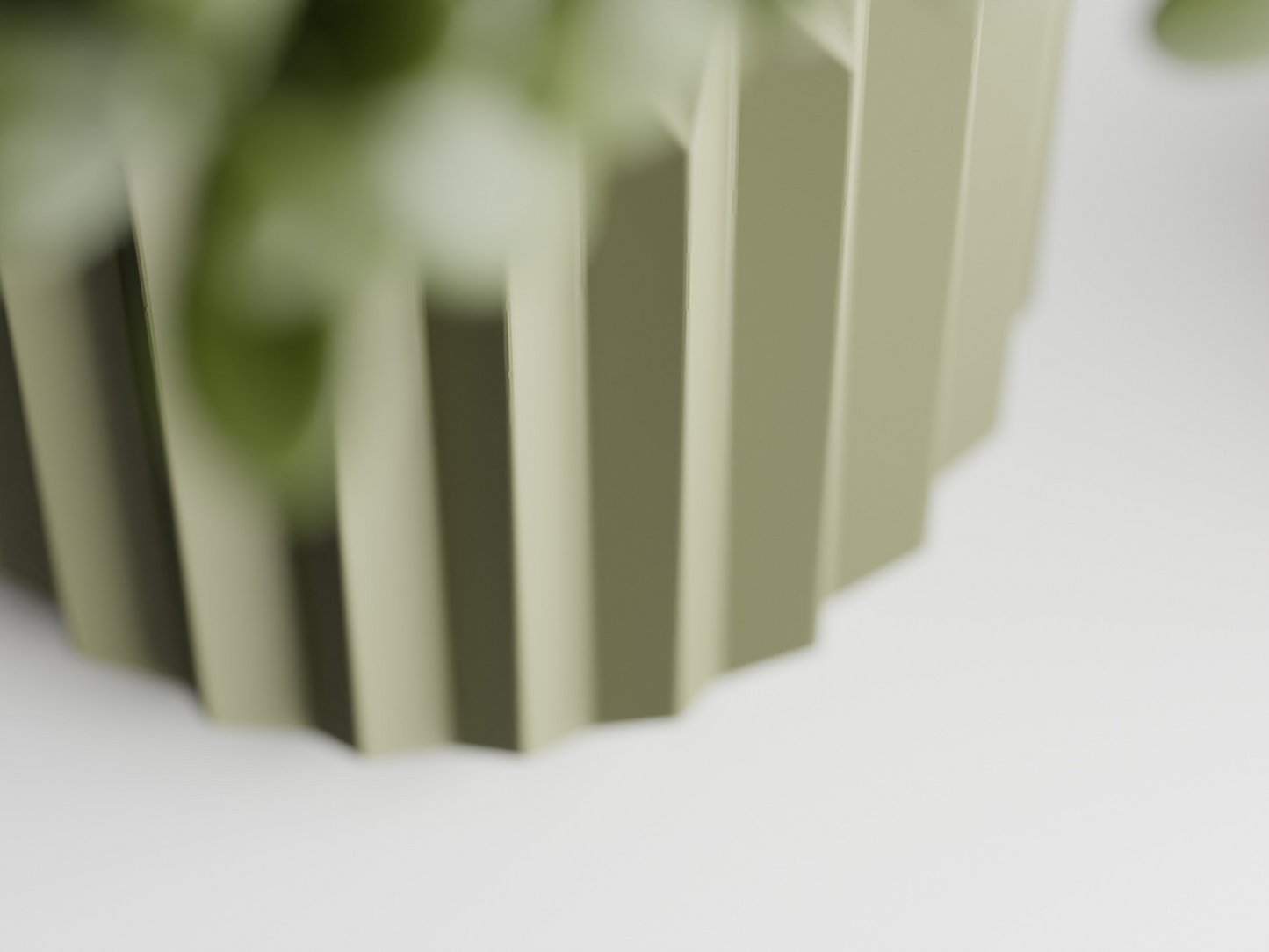 Plant Pot Big Ribbed Triangle Flower Pot Home Decoresion Eco-Freiandly Pots