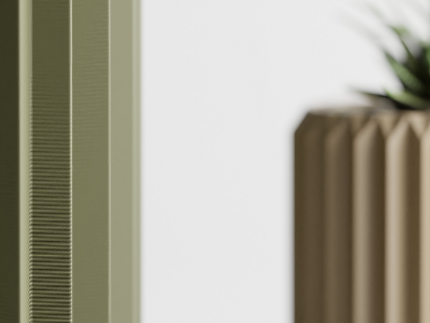 Plant Pot Big Ribbed Triangle Flower Pot Home Decoresion Eco-Freiandly Pots