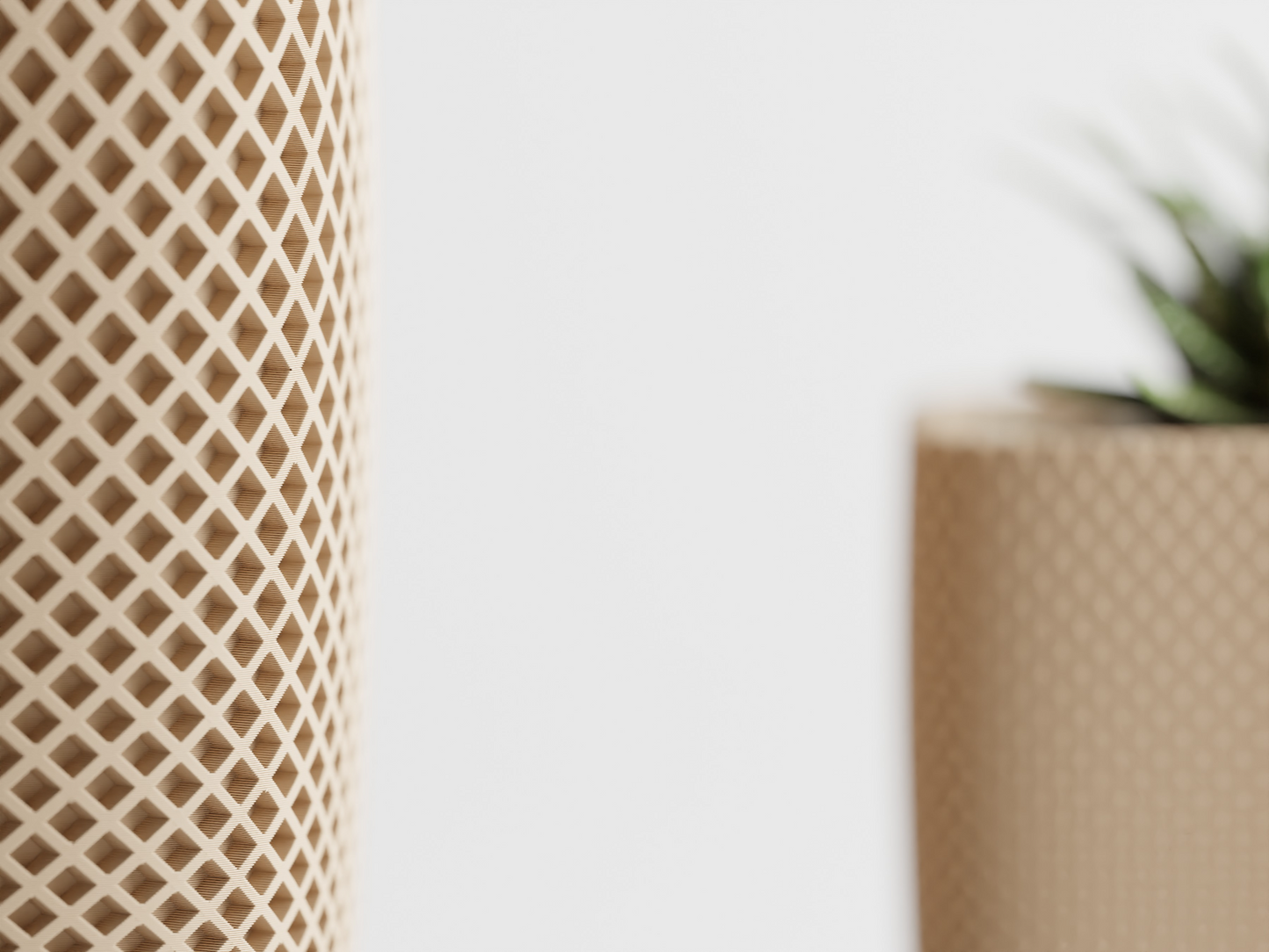 Plant Pot double Rib rounded cube Flower Pot Home Decoresion Eco-Freindly Pots