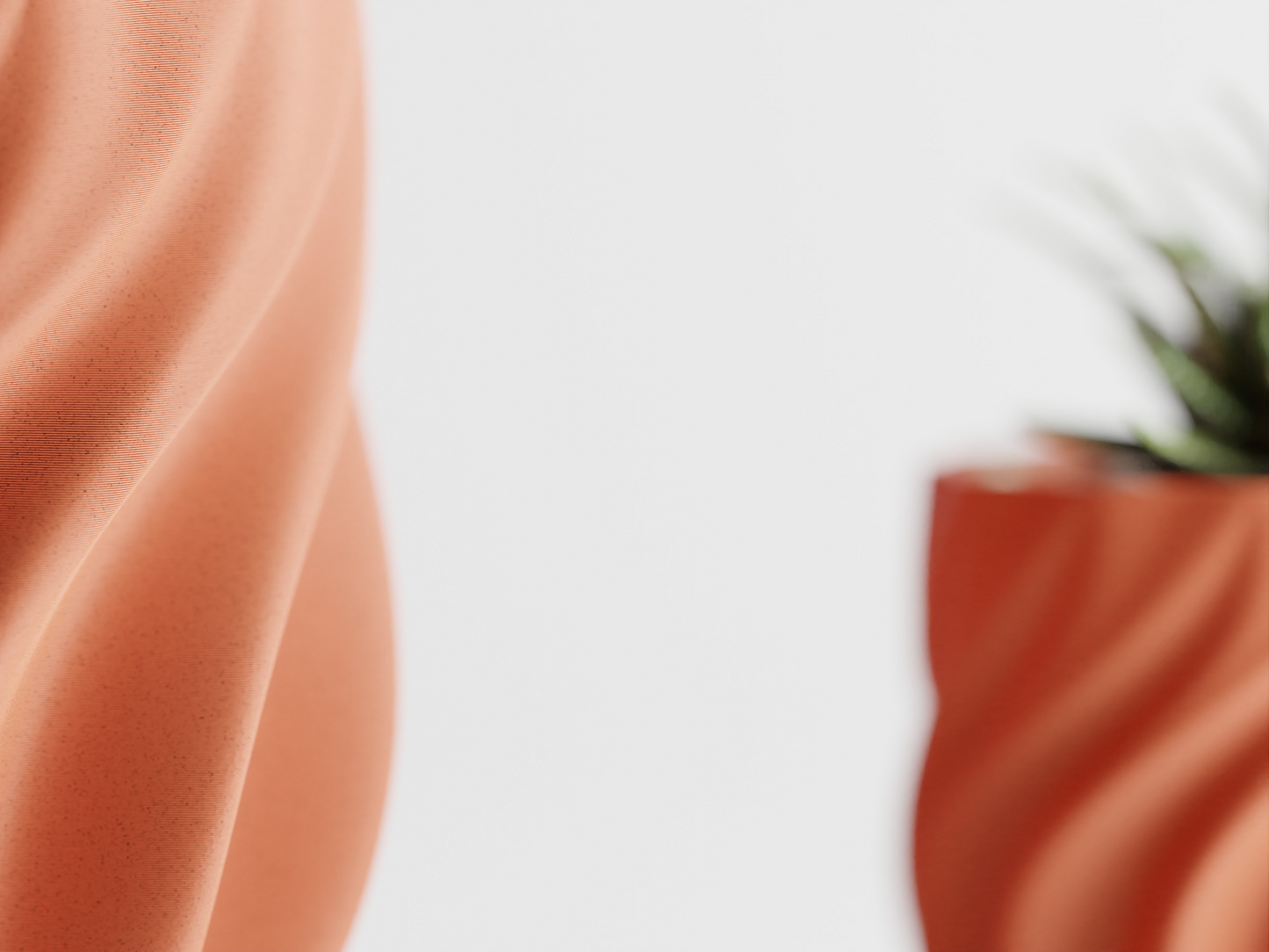 Plant Pot smooth ribs curved Flower Pot Home Decoresion Eco-Freindly