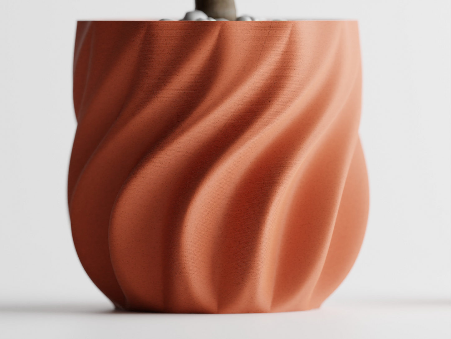 Plant Pot smooth ribs curved Flower Pot Home Decoresion Eco-Freindly