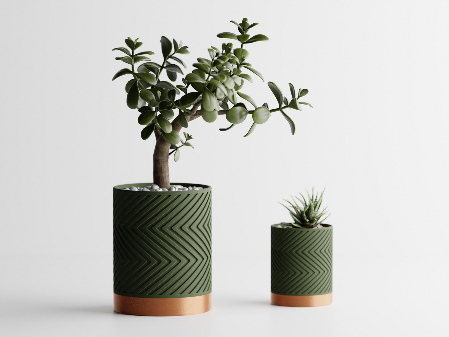 Two-Tone Zigzag Plant Pot Home Decoresion Eco-Freindly Pots
